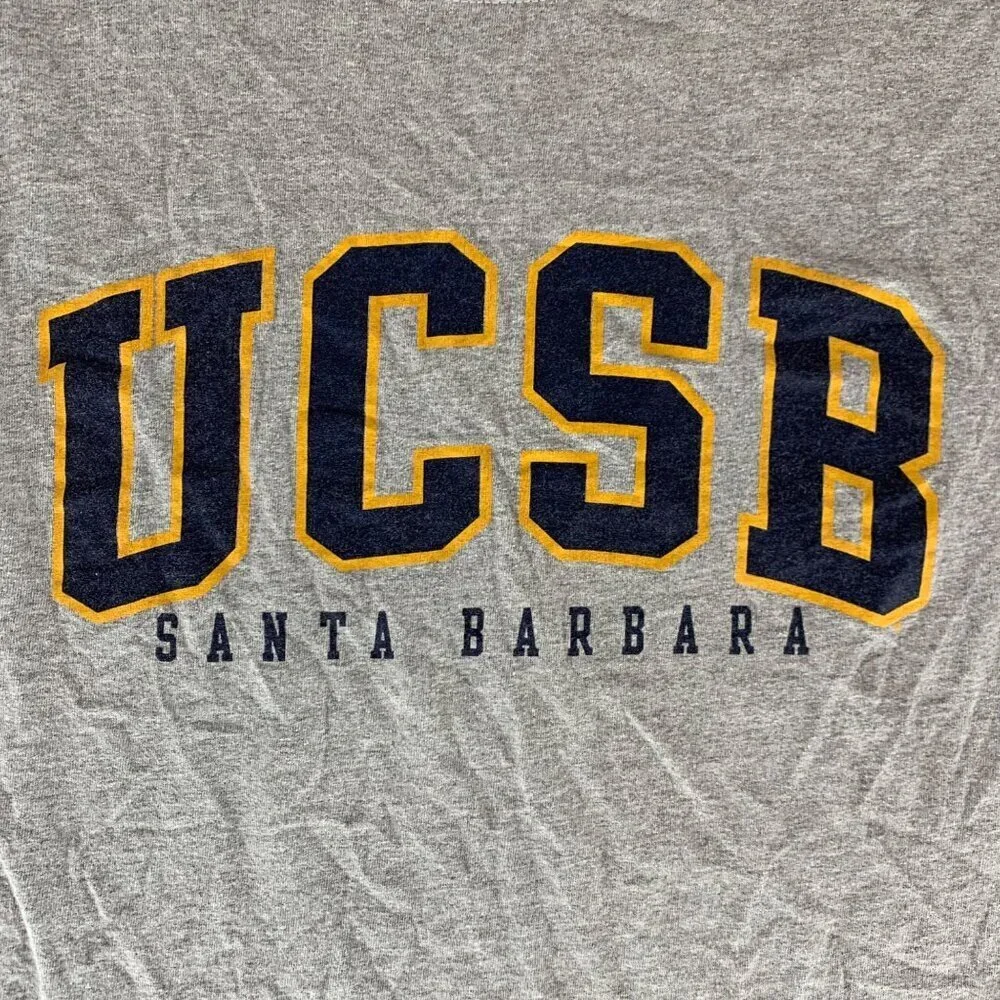 UC Santa Barbara Banana Slugs NCAA Gray Champion Short Sleeve Shirt Mens Medium - Picture 2 of 5